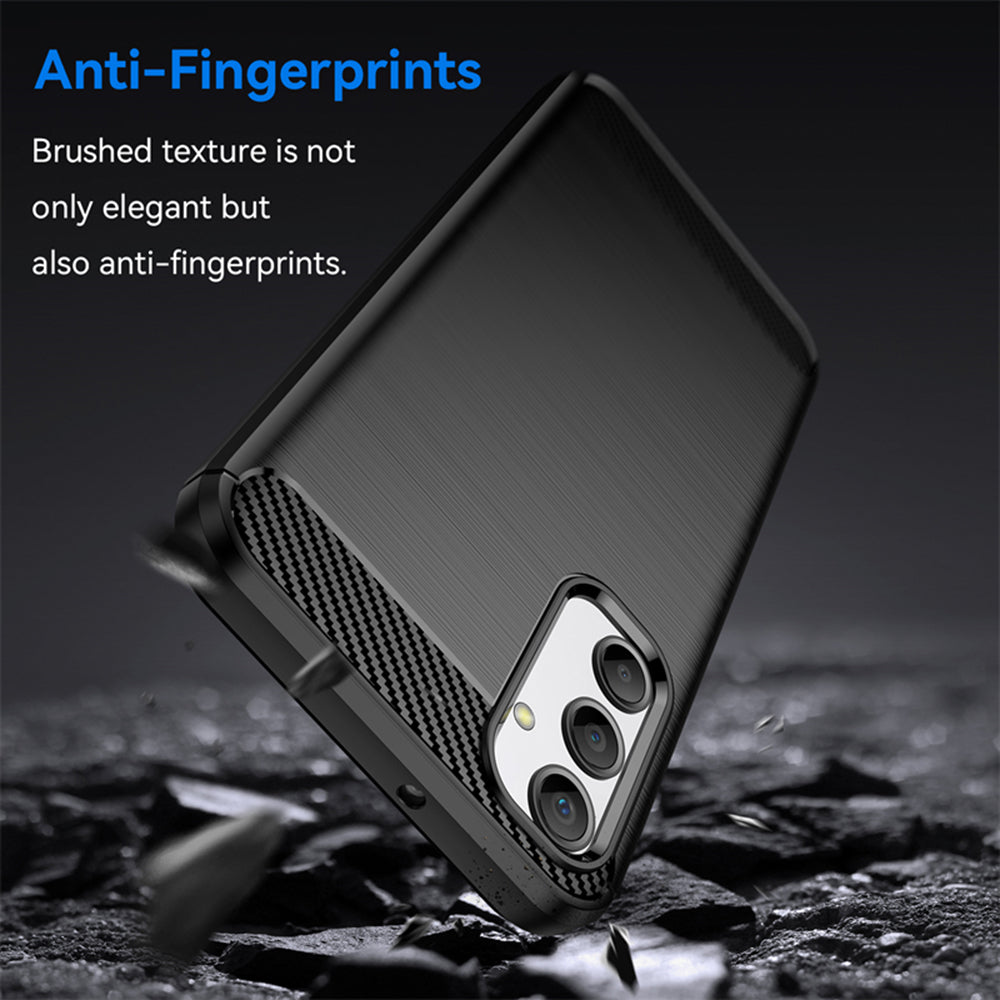 Coque pour Samsung Galaxy A24 4G A245, Techsuit, Carbone, Noire
