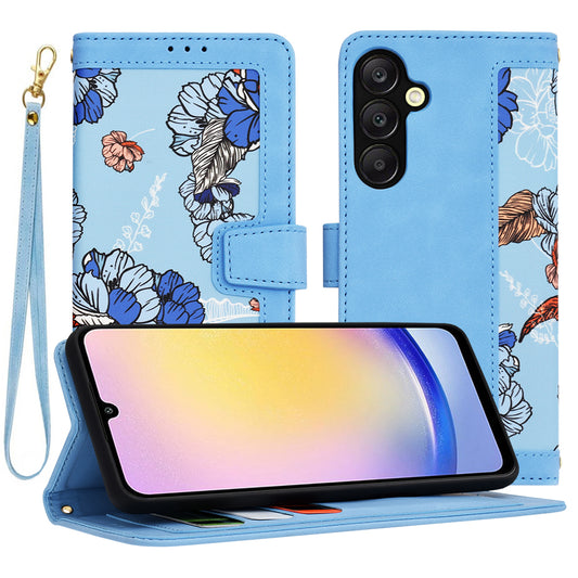 Coque pour Samsung Galaxy A25 A256, Techsuit, FlipCraft, Bleu