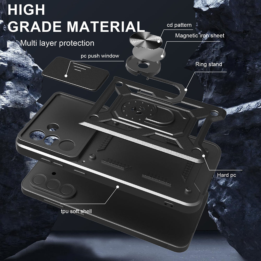 Hülle für Samsung Galaxy A26 A266, Techsuit, CamShield, Schwarz