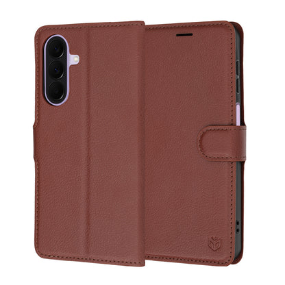 Case for Samsung Galaxy A27 5G, Techsuit, Leather Folio, Brown