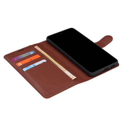 Case for Samsung Galaxy A27 5G, Techsuit, Leather Folio, Brown