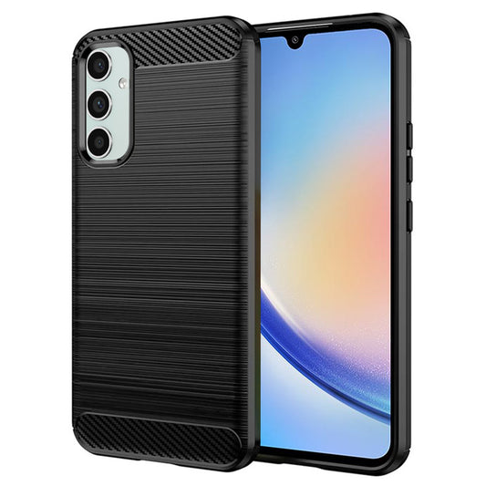 Hülle für Samsung Galaxy A34 A346, Techsuit, Carbon, Schwarz