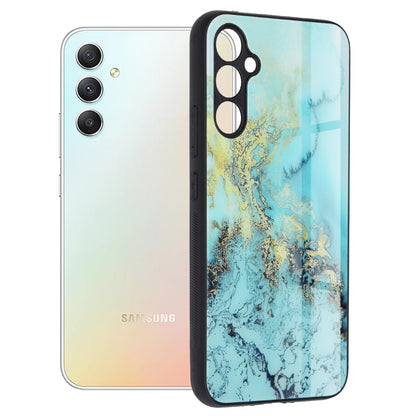 Hülle für Samsung Galaxy A34 A346, Techsuit, Glaze, Blau