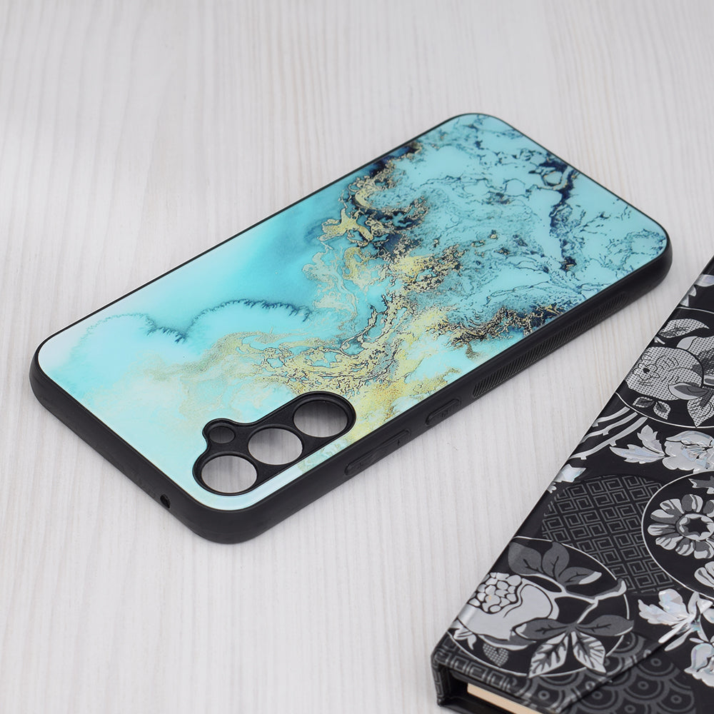 Hülle für Samsung Galaxy A34 A346, Techsuit, Glaze, Blau