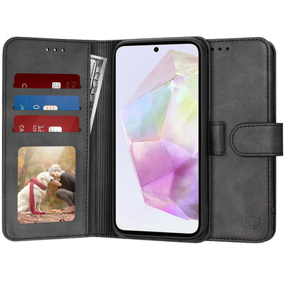 Hülle für Samsung Galaxy A35 5G A356, Techsuit, Diary Book, Schwarz