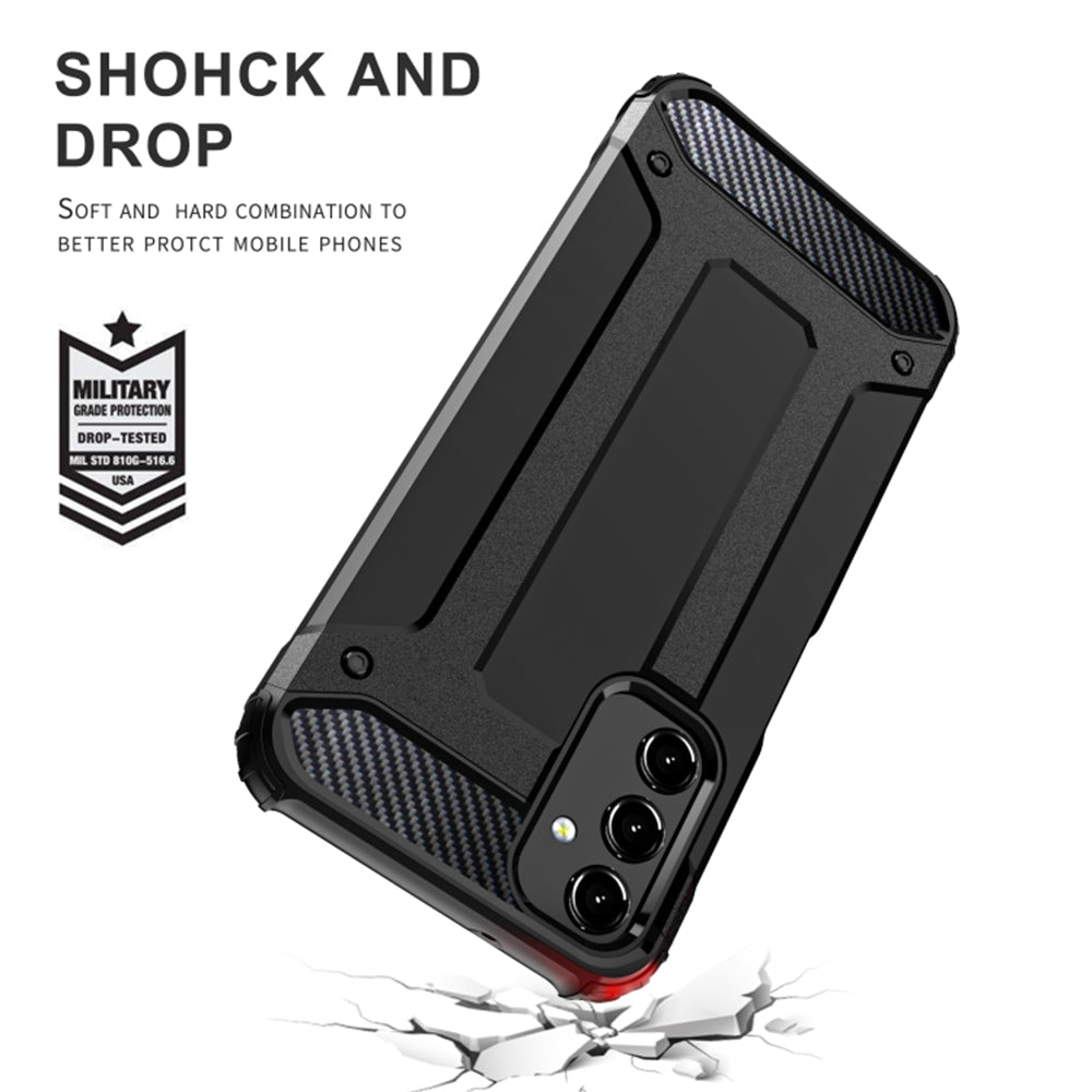 Coque pour Samsung Galaxy A35 5G A356, Techsuit, Hybrid Armor, Noire