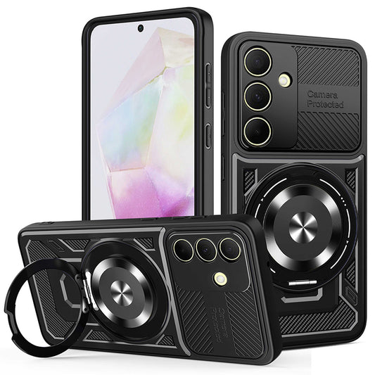 Coque pour Samsung Galaxy A35 5G A356, Techsuit, RuggedCam, Noire