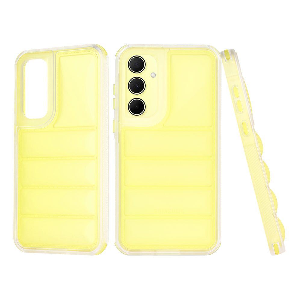 Coque pour Samsung Galaxy A35 5G A356, Techsuit, Wave Shield, Jaune