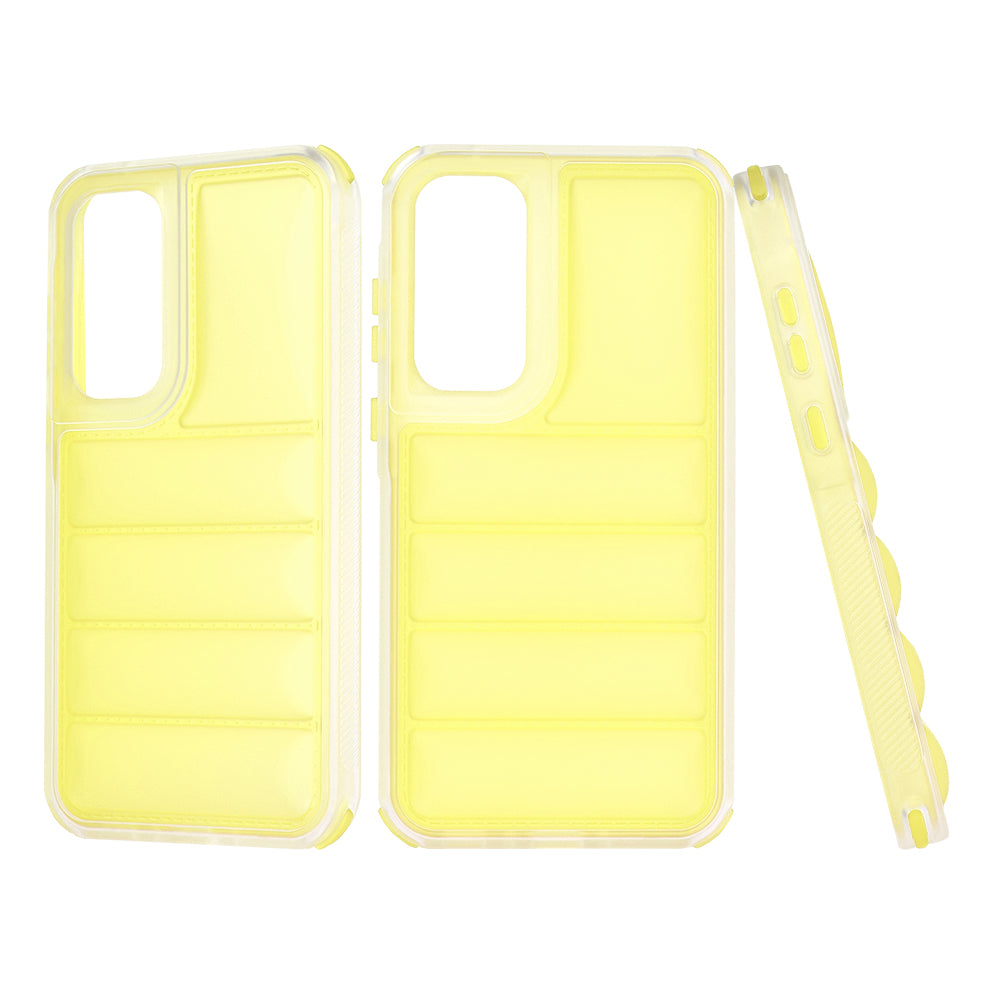 Coque pour Samsung Galaxy A35 5G A356, Techsuit, Wave Shield, Jaune