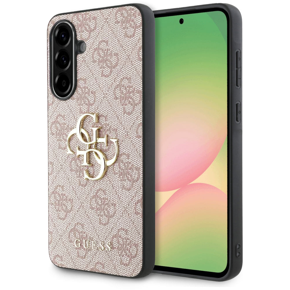 Étui pour Samsung Galaxy A36 A366, Guess, 4G Big Logo, Rose