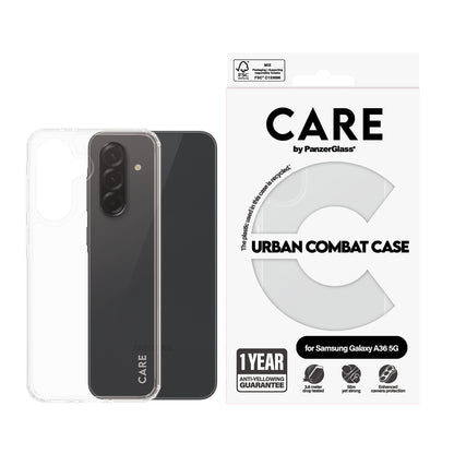 Hülle für Samsung Galaxy A36 A366, PanzerGlass, Care Urban Combat, Transparent