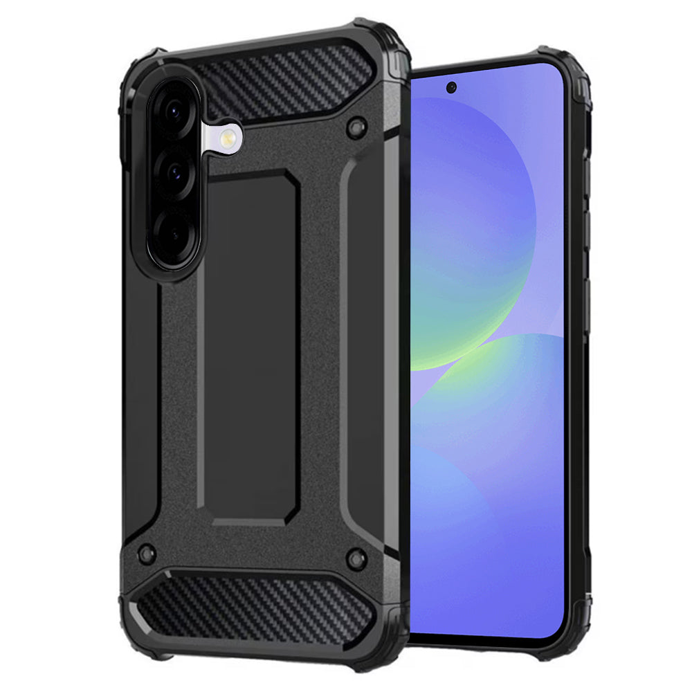 Coque pour Samsung Galaxy A36 A366, Techsuit, Hybrid Armor, Noire