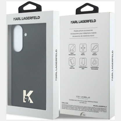Hülle für Samsung Galaxy A37 5G, Karl Lagerfeld, Karl Head Logo, Schwarz