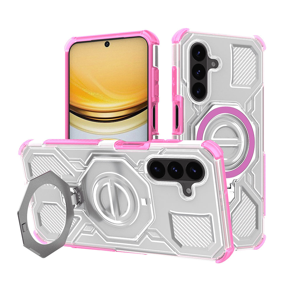 Hülle für Samsung Galaxy A37 5G, Techsuit, Carbon Shield Pro, Rosa.