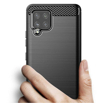 Coque pour Samsung Galaxy A42 5G A426, Techsuit, Carbone, Noire