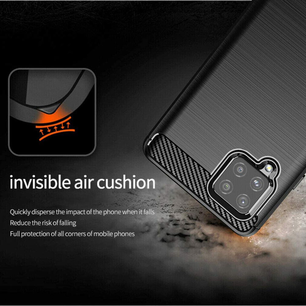 Coque pour Samsung Galaxy A42 5G A426, Techsuit, Carbone, Noire