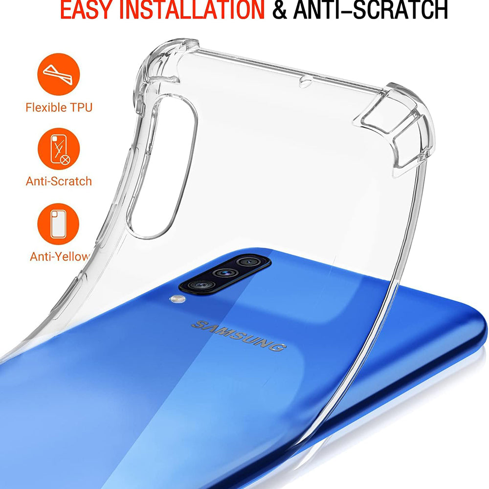 Coque pour Samsung Galaxy A50s A507 / A30s A307 / A50 A505, Techsuit, Antichoc Claire, Transparente