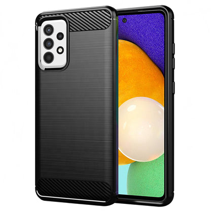 Hülle für Samsung Galaxy A52s 5G A528 / A52 5G A526 / A52 A525, Techsuit, Carbon, Schwarz