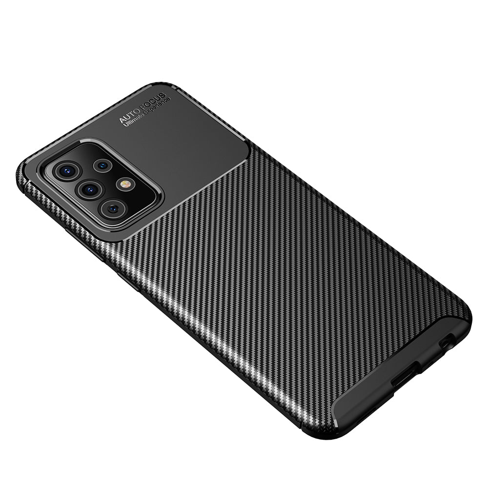 Hülle für Samsung Galaxy A52s 5G A528 / A52 5G A526 / A52 A525, Techsuit, CarbonFiber, Schwarz