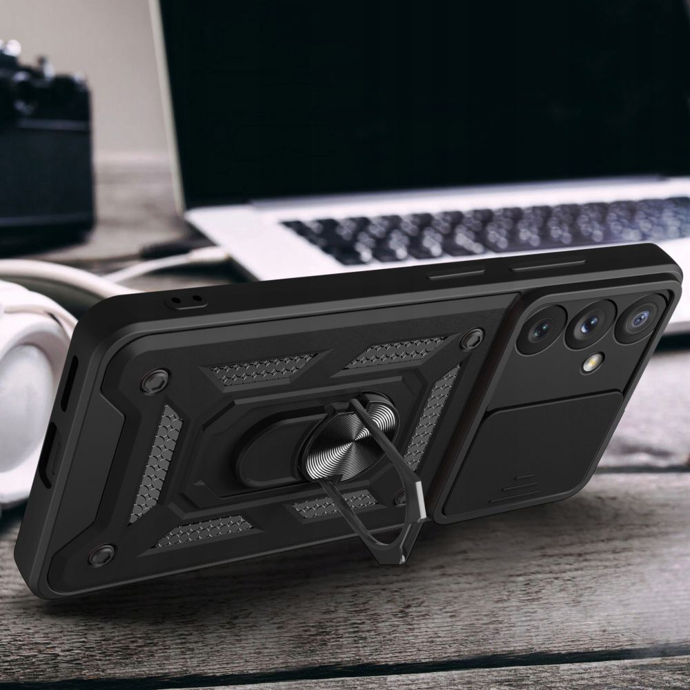 Coque pour Samsung Galaxy A54 A546, Techsuit, CamShield, Noire