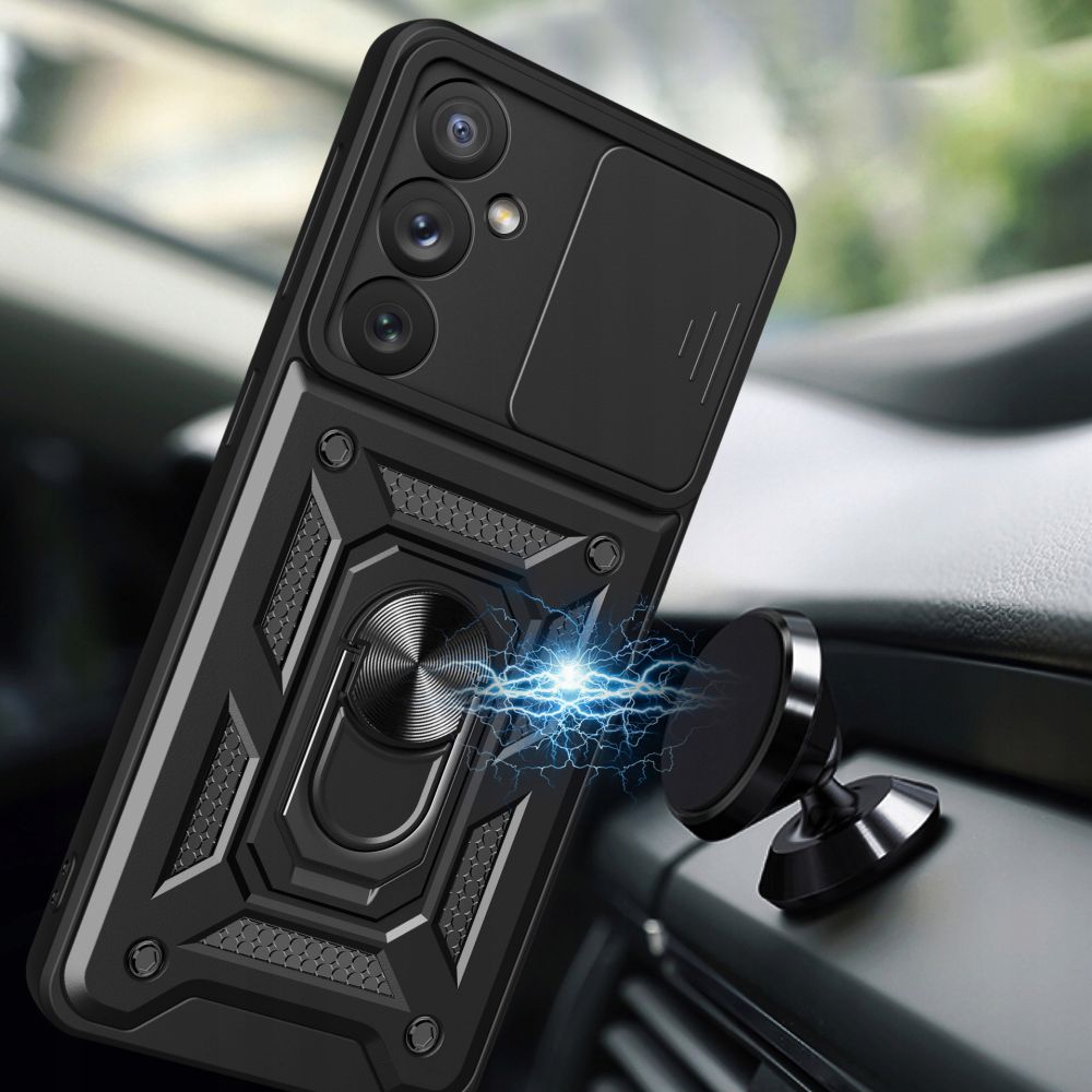 Coque pour Samsung Galaxy A54 A546, Techsuit, CamShield, Noire