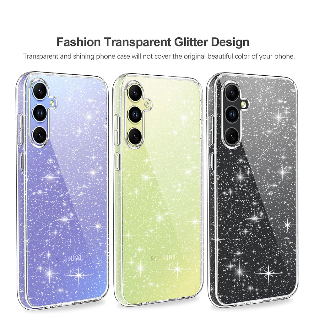 Coque pour Samsung Galaxy A54 A546, Techsuit, SparkleSkin, Transparente