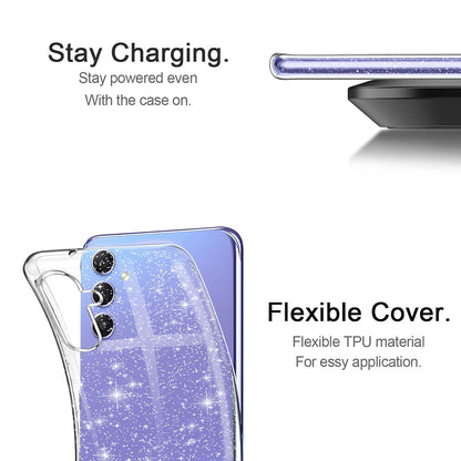 Coque pour Samsung Galaxy A54 A546, Techsuit, SparkleSkin, Transparente