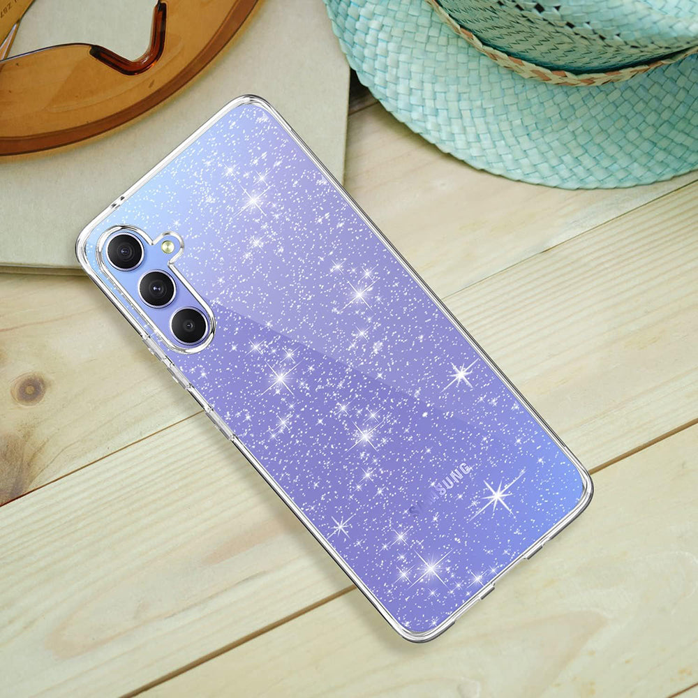 Coque pour Samsung Galaxy A54 A546, Techsuit, SparkleSkin, Transparente