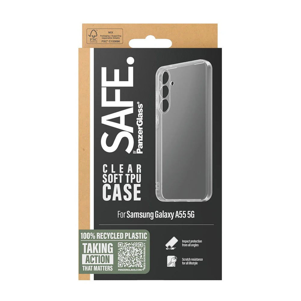 Étui pour Samsung Galaxy A55 5G A556, PanzerGlass, Safe., Transparent