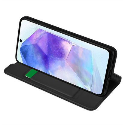 Coque pour Samsung Galaxy A55 5G A556, Techsuit, Magskin Book, Noire