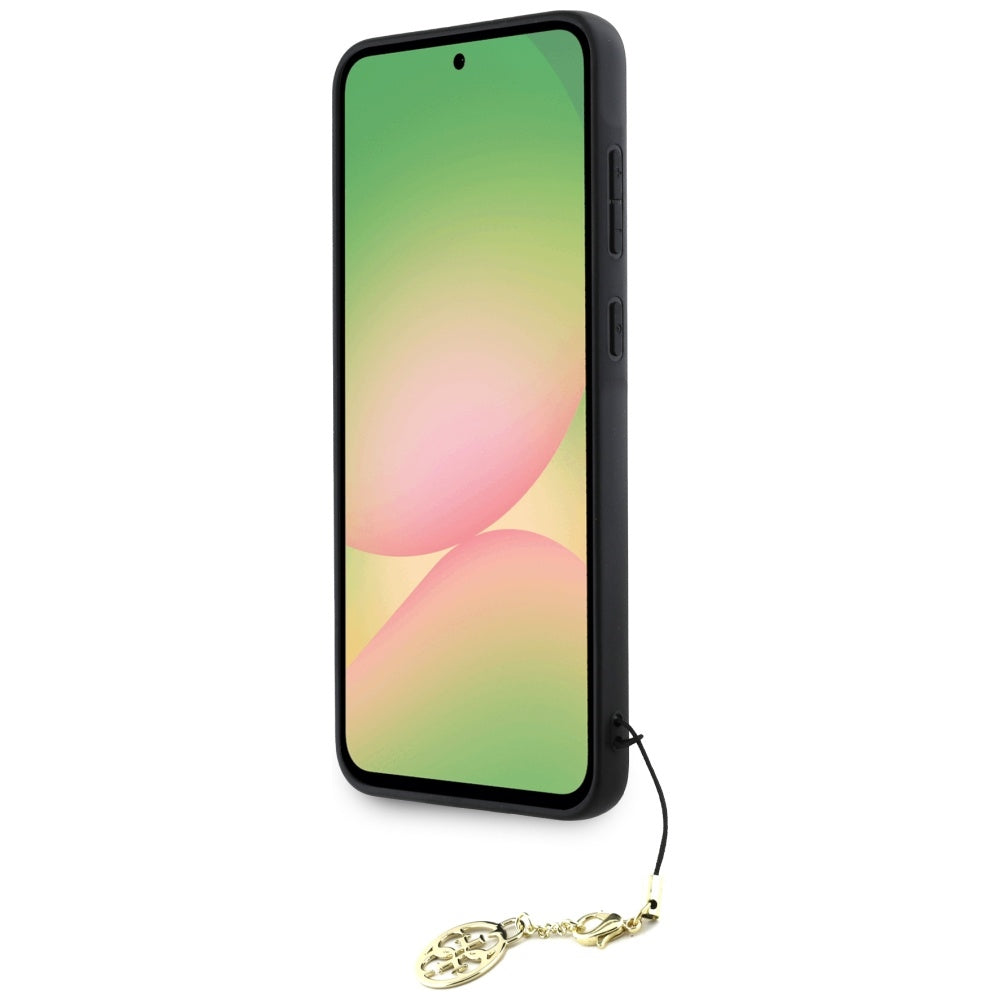 Étui pour Samsung Galaxy A56 A566, Guess, 4G Charm, Noir
