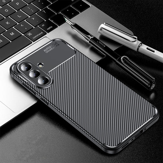 Hülle für Samsung Galaxy A56 A566, Techsuit, CarbonFiber, Schwarz
