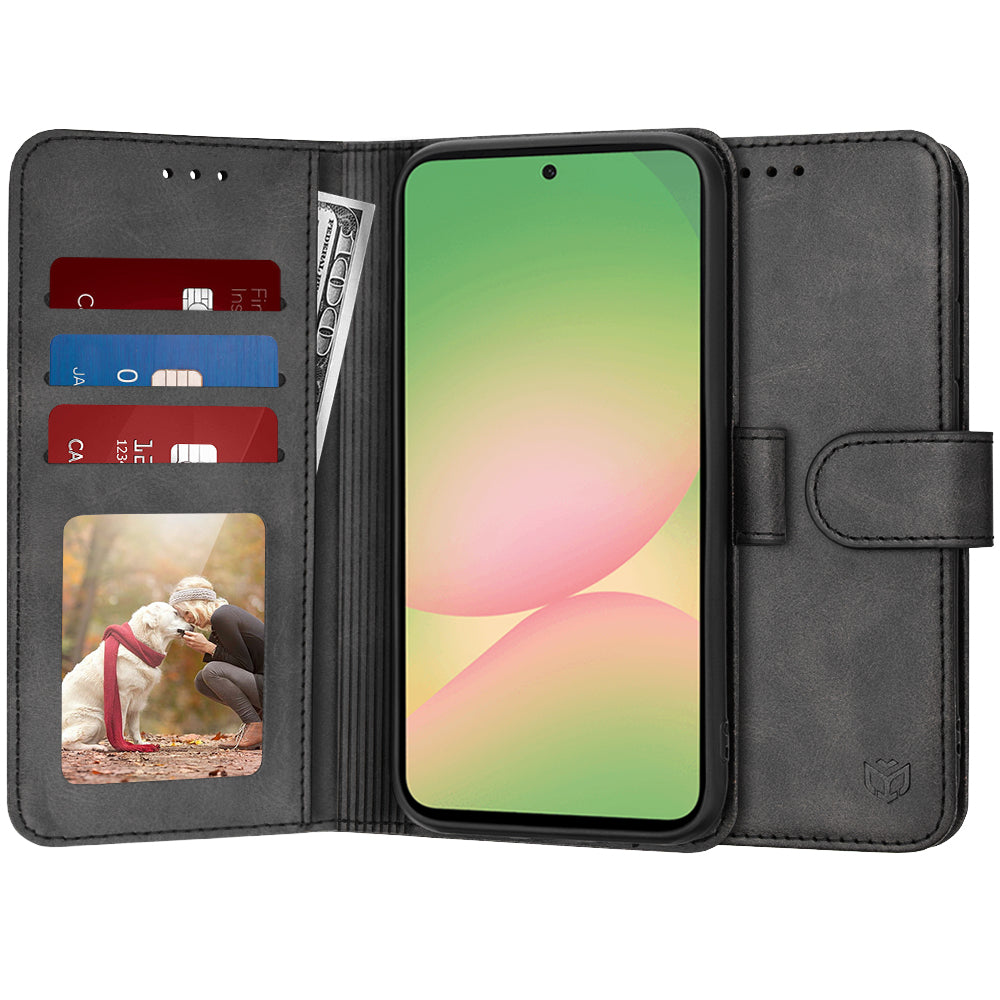 Coque pour Samsung Galaxy A56 A566, Techsuit, Diary Book, Noire