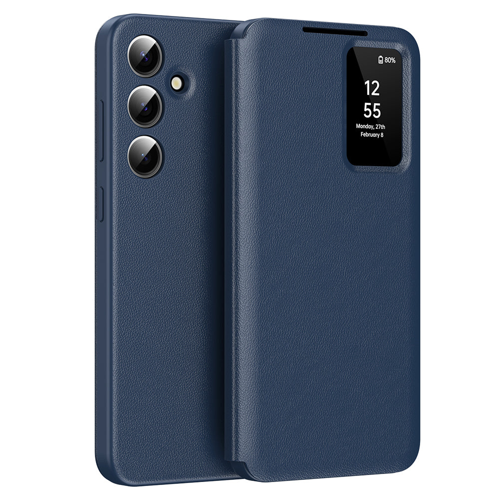 Coque pour Samsung Galaxy A56 A566, Techsuit, SmartView, Bleue
