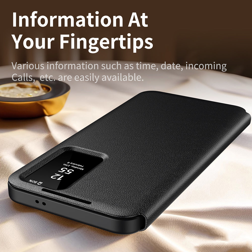 Hülle für Samsung Galaxy A56 A566, Techsuit, SmartView, Schwarz
