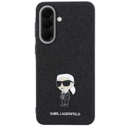 Hülle für Samsung Galaxy A57 5G, Karl Lagerfeld, Glitter Fixed Ikonik Karl, Schwarz
