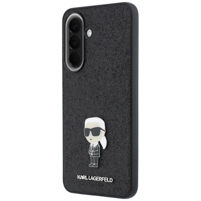 Hülle für Samsung Galaxy A57 5G, Karl Lagerfeld, Glitter Fixed Ikonik Karl, Schwarz