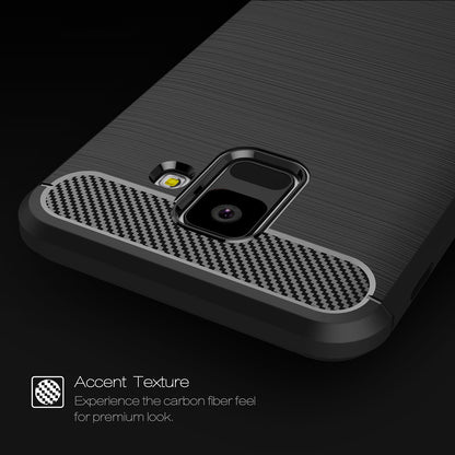 Coque pour Samsung Galaxy A6 (2018) A600, Techsuit, Carbone, Noire