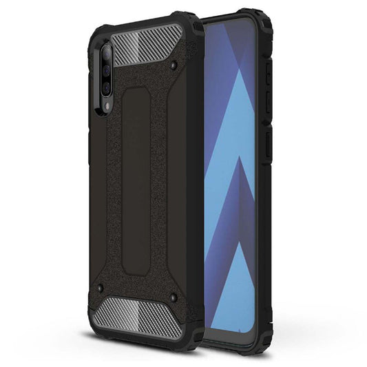 Hülle für Samsung Galaxy A70s A707 / A70 A705, Techsuit, Hybrid Armor, Schwarz