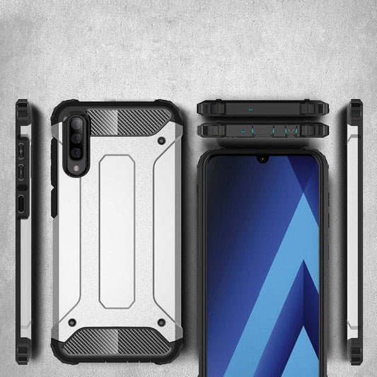 Hülle für Samsung Galaxy A70s A707 / A70 A705, Techsuit, Hybrid Armor, Schwarz