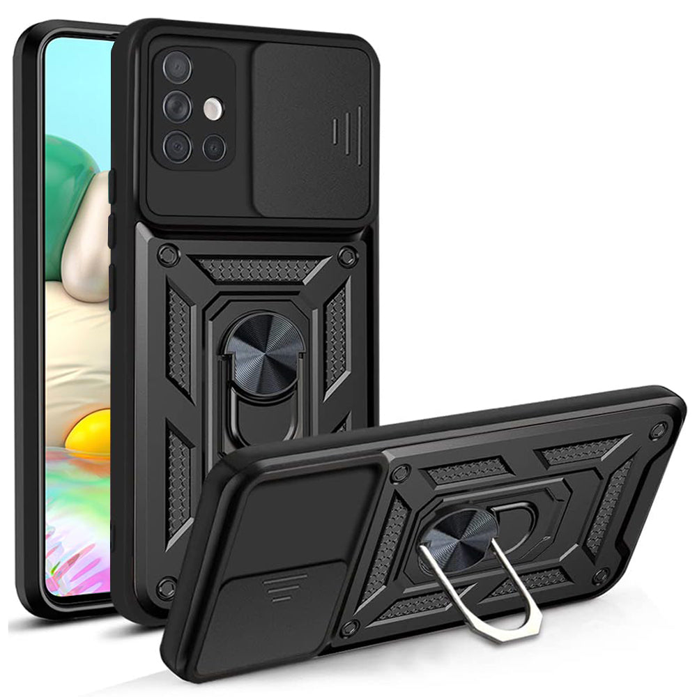 Coque pour Samsung Galaxy A71 A715, Techsuit, CamShield, Noire