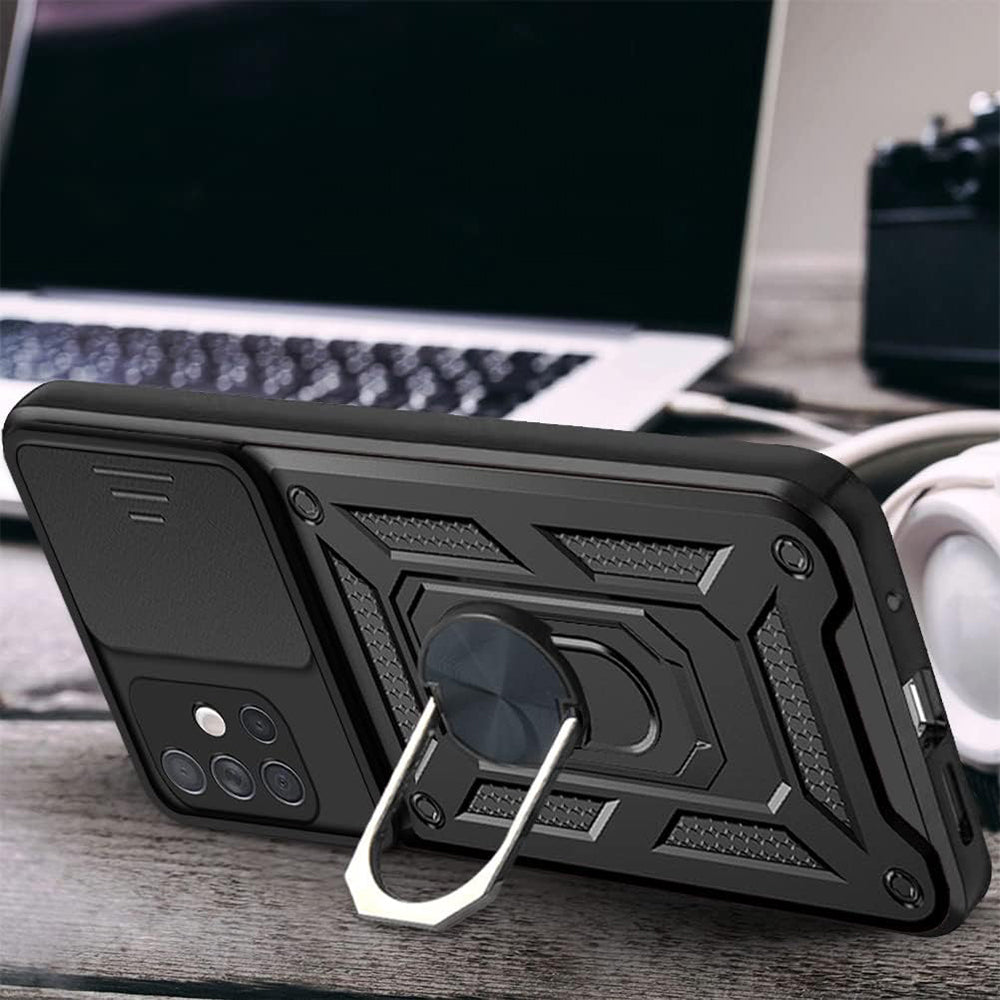 Coque pour Samsung Galaxy A71 A715, Techsuit, CamShield, Noire