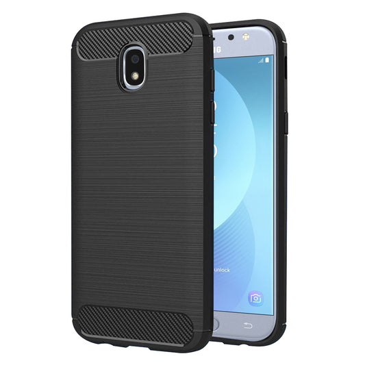Hülle für Samsung Galaxy J5 (2017) J530, Techsuit, Carbon, Schwarz