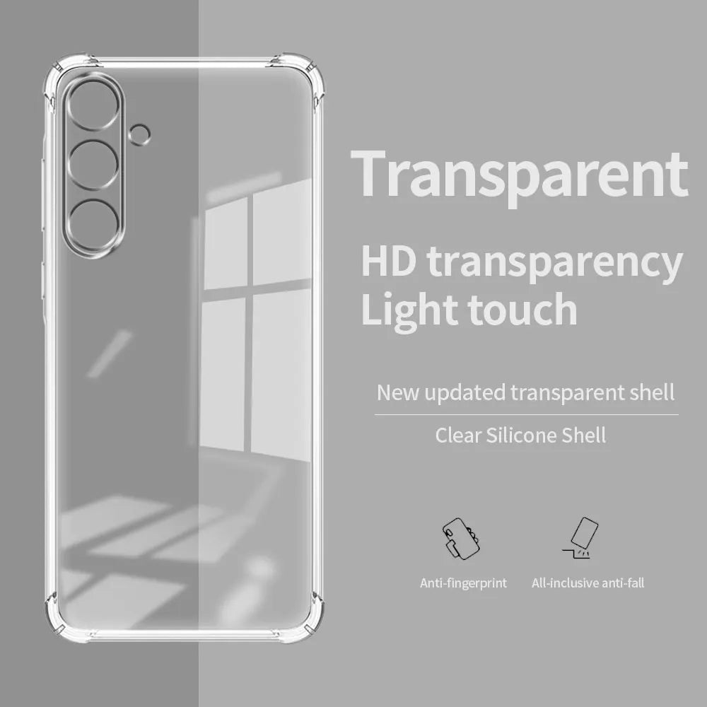 Étui pour Samsung Galaxy M15, Techsuit, Shockproof Clear, Transparent