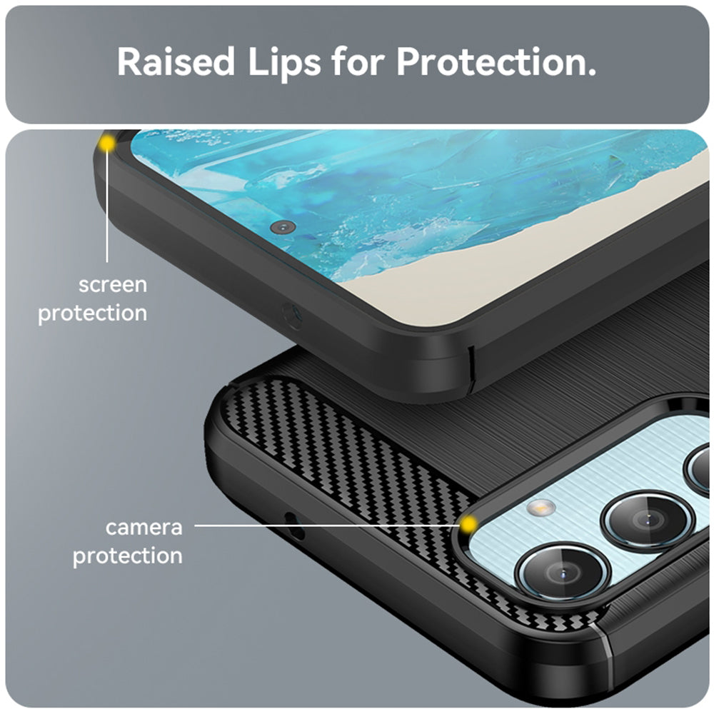 Coque pour Samsung Galaxy M35, Techsuit, Carbone, Noire