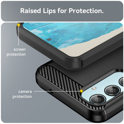 Coque pour Samsung Galaxy M35, Techsuit, Carbone, Noire