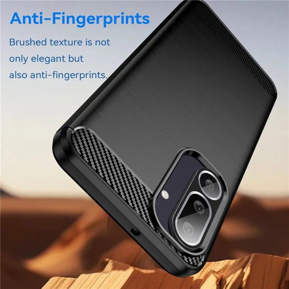 Coque pour Samsung Galaxy M56 M566, Techsuit, Carbone, Noire