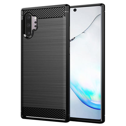 Coque pour Samsung Galaxy Note 10+ 5G N976 / Note 10+ N975, Techsuit, Carbone, Noire