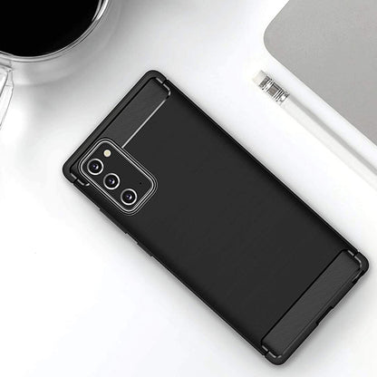 Coque pour Samsung Galaxy Note 20 5G N981 / Note 20 N980, Techsuit, Carbone, Noire