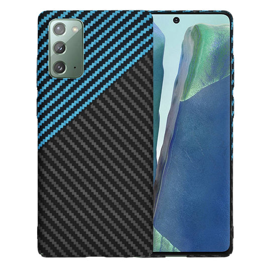 Hülle für Samsung Galaxy Note 20 5G N981 / Note 20 N980, Techsuit, Carbonite FiberShell, Schwarz Blau